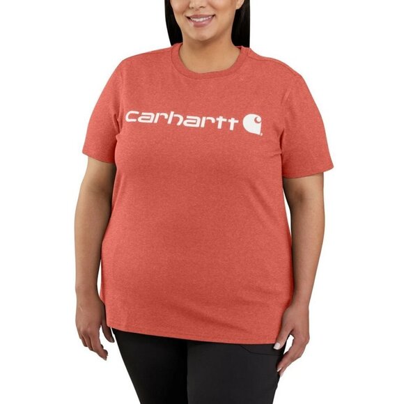 Carhartt Women's Loose Fit Heavyweight Short Sleeve Logo Graphic T-shirt - Picture 1 of 7